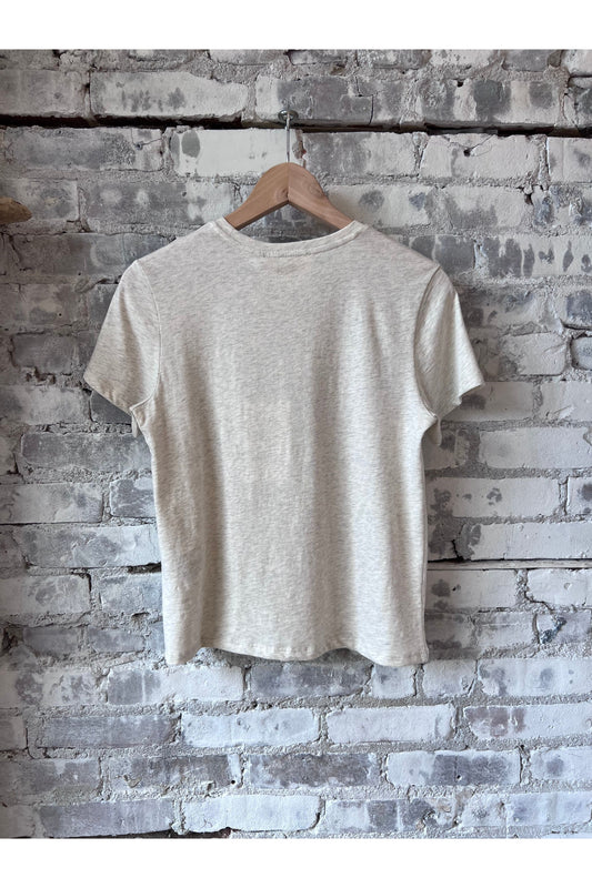 T-Shirt in Melange - Sabbia Beige - DUNE + SALT