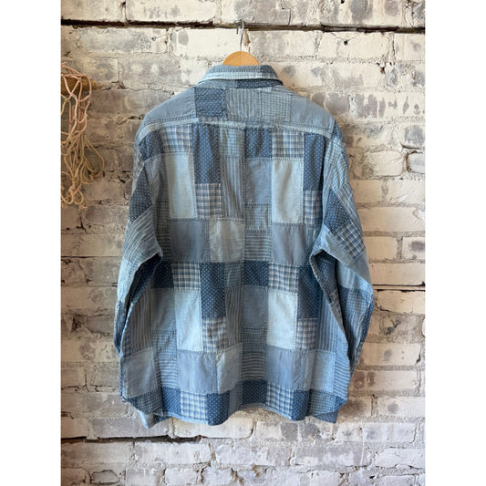 Classic Fit Chicago Workshirt - Indigo Patchwork - DUNE + SALT
