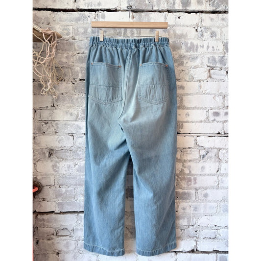 H-Unit Denim Work Easy Pants (Used Wash) - Light Indigo Light Gray