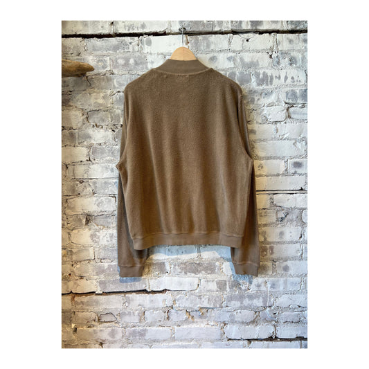 Men's PF Bomber Jacket in taupe from 04651, featuring a stylish, fitted design with a ribbed collar and cuffs.