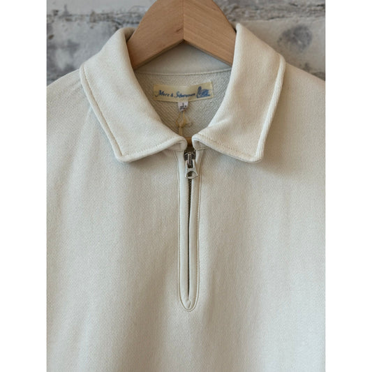 Cropped Retro Fleece Women's Half-Zip Sweatshirt - Cashew - DUNE + SALT