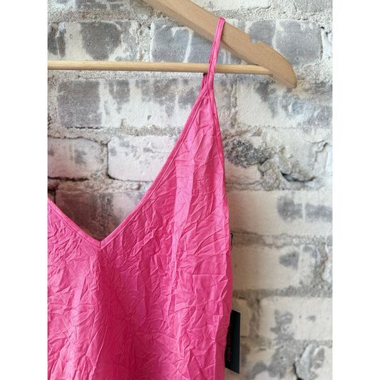 Crinkle Slip Dress - Bubblegum - DUNE + SALT