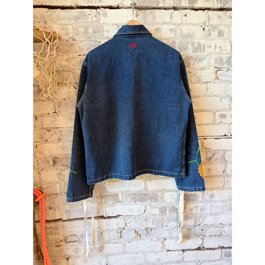 MONOSTERO Sunflower Fields Denim Jacket - Mid Rinse Light Gray