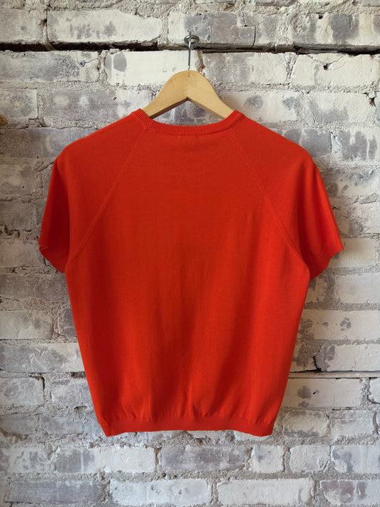 Pure Cotton Crewneck T-Shirt - Coral - DUNE + SALT