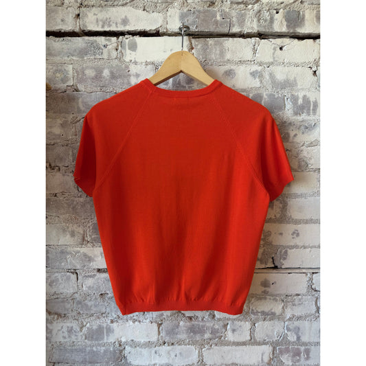 Pure Cotton Crewneck T-Shirt - Coral - DUNE + SALT