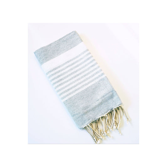 Turkish Beach Towel - Gray/White - DUNE + SALT