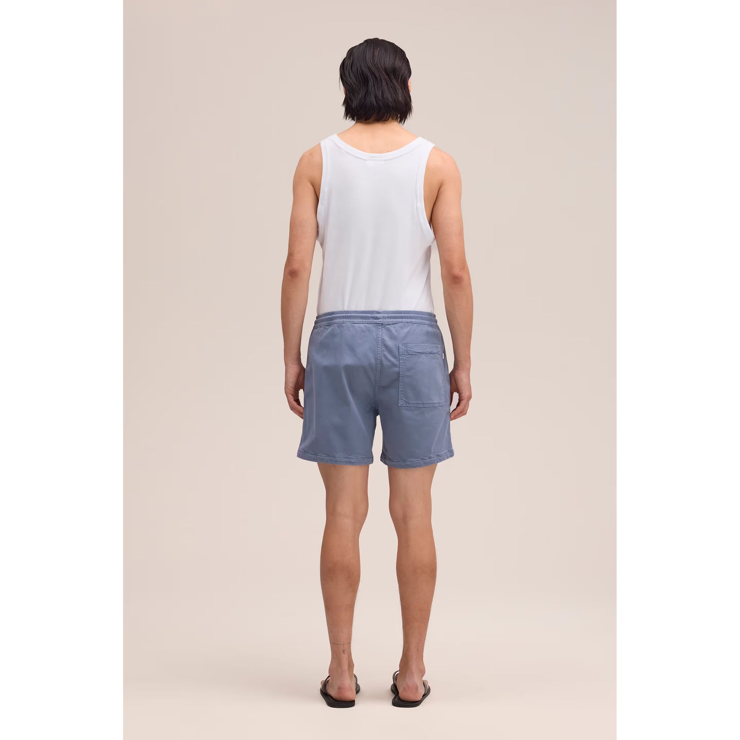 Men's Gregor Lyocell Blend Shorts in Stone Blue by NN07, featuring a relaxed fit and casual style for warm weather wear.