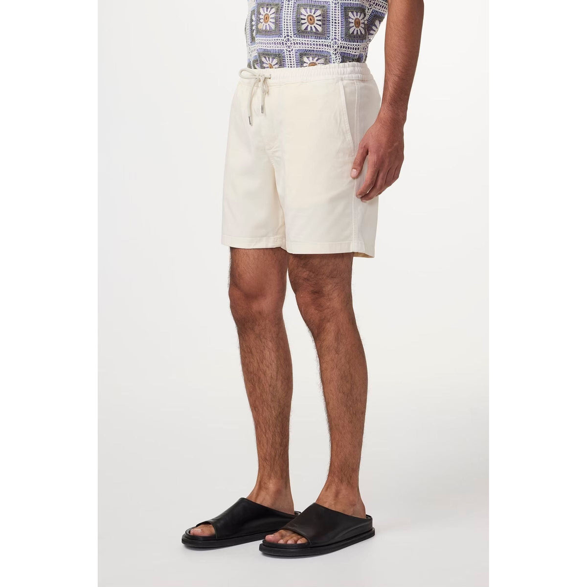 Men's Gregor Lyocell Blend Shorts in vanilla color by NN07, shown with a relaxed fit and casual style.