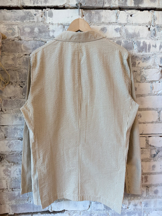 Hartford Men's Jules Woven Jacket - Khaki/Cream Gray