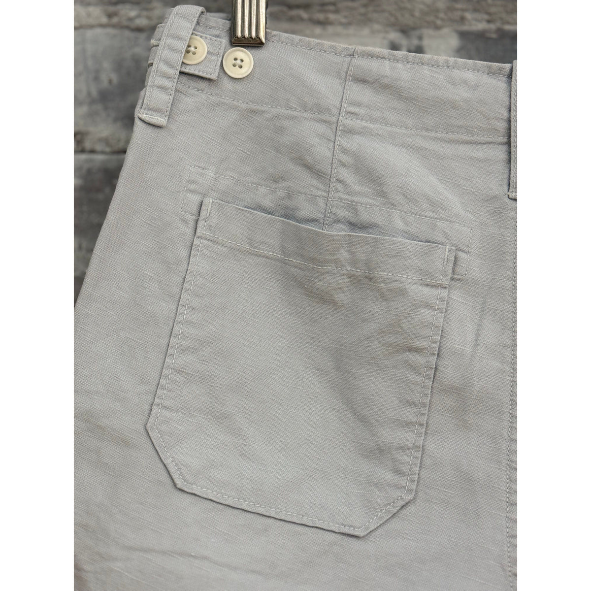 Light blue women's drill shorts by G1 Women's, featuring a comfortable fit and casual style, visible in the image.