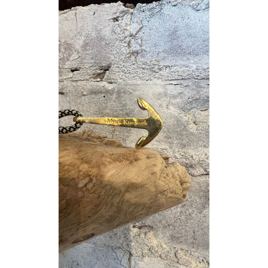 Black Diamond Nautical Brass Anchor Bracelet - DUNE + SALT