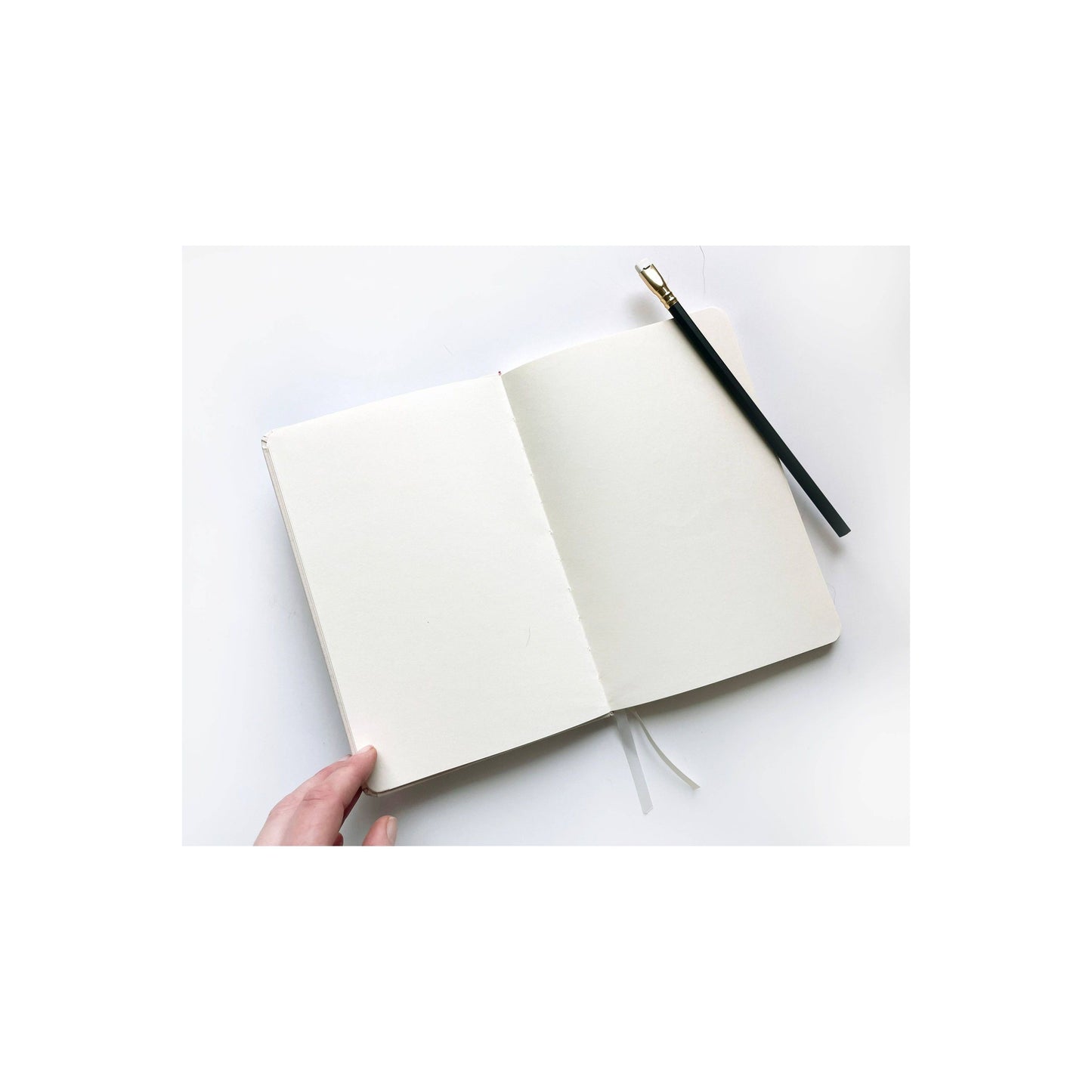 Foil Embossed Linen Notebook - Dusty Blue/Gold - DUNE + SALT