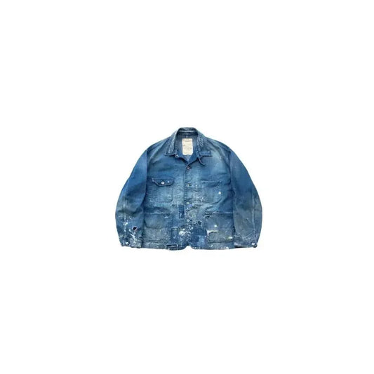 Customized Denim Coverall Jacket - Indigo