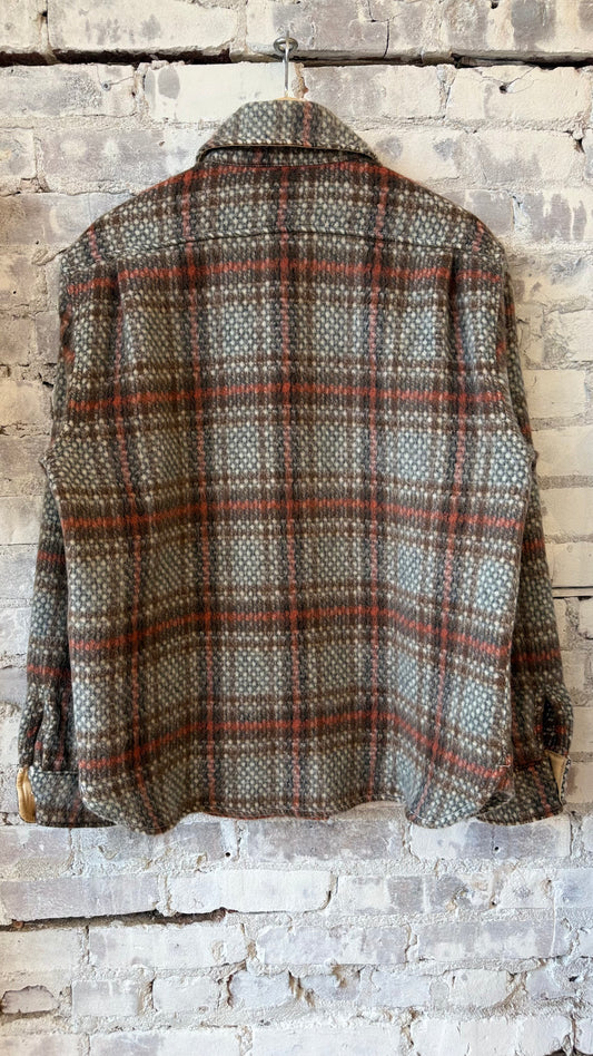 Mendon Wool Shirt Jacket - Hexagon Dobby Plaid - DUNE + SALT