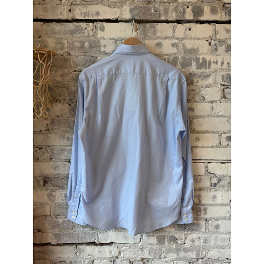 Men's Paul Woven Shirt in sky blue by Hartford Men's, featuring a lightweight, woven fabric and casual fit.