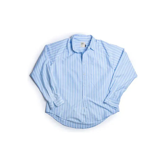 Oxford Shirt - Trail Blue/Seashell Reverse Stripe - DUNE + SALT