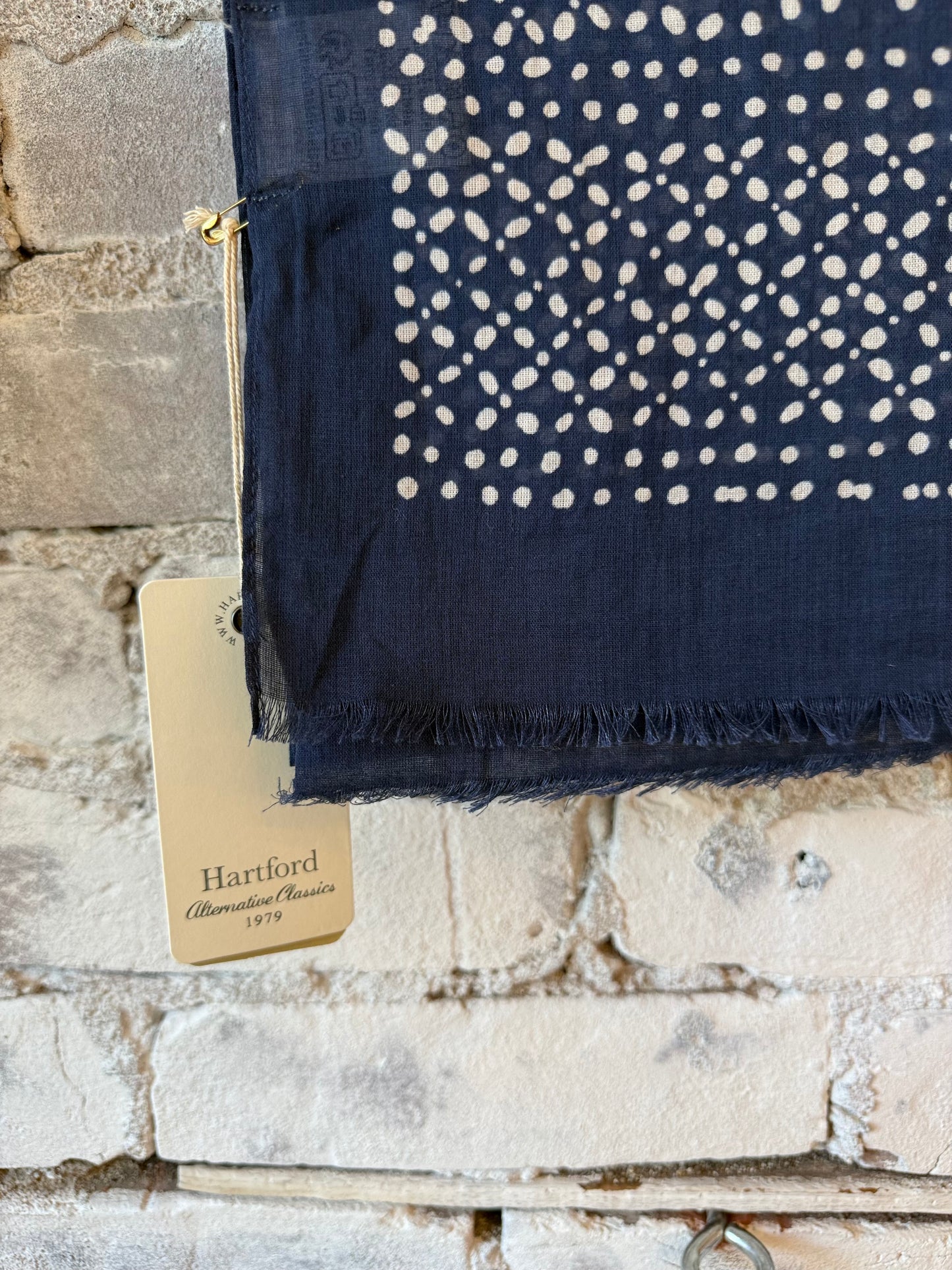 Scarf Dots Woven Scarf - Indigo
