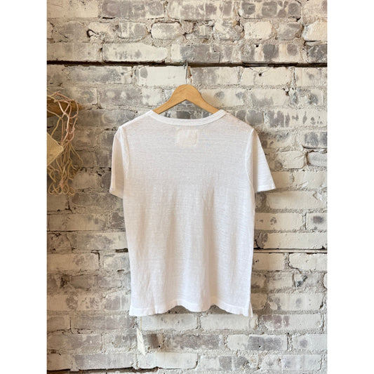 Hemp Pique SS Crew - White - DUNE + SALT