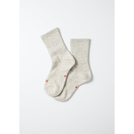 Double Face Organic Cotton Mini Crew Socks - Light Gray - DUNE + SALT