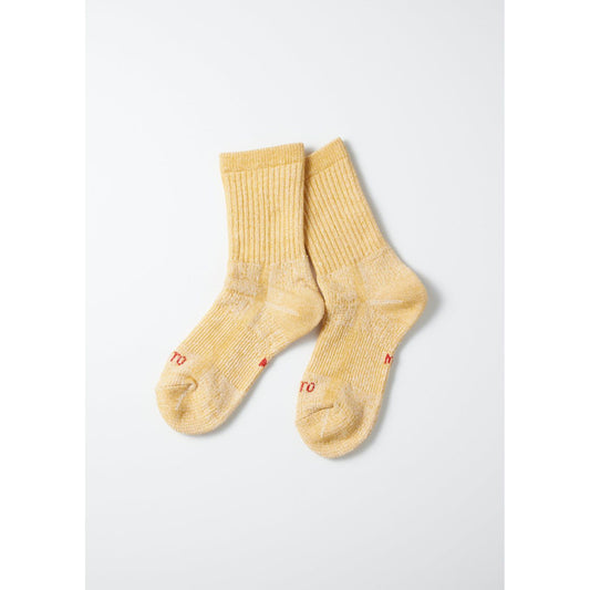 Double Face Organic Cotton Mini Crew Socks - Yellow - DUNE + SALT