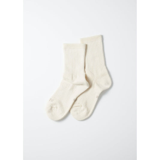 Double Face Organic Cotton Mini Crew Socks - Ivory - DUNE + SALT