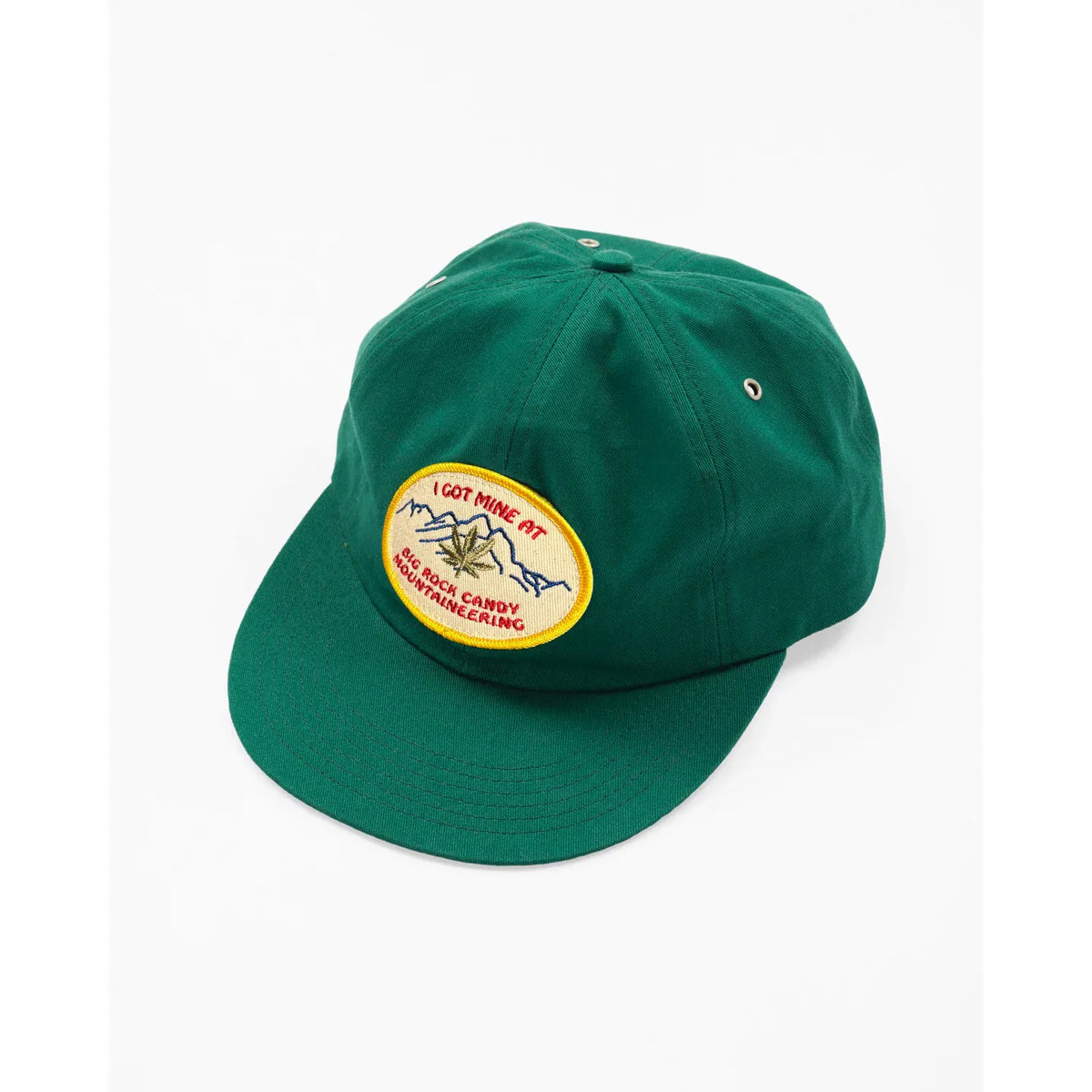 Men's Truckin' Merced Hat by Big Rock Candy Mountaineering in zucchini color, featuring a casual trucker style hat with mesh back.