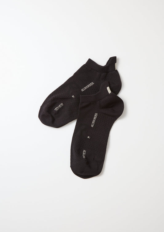 All-Rounder Tech Mesh Ankle Socks - Black - DUNE + SALT