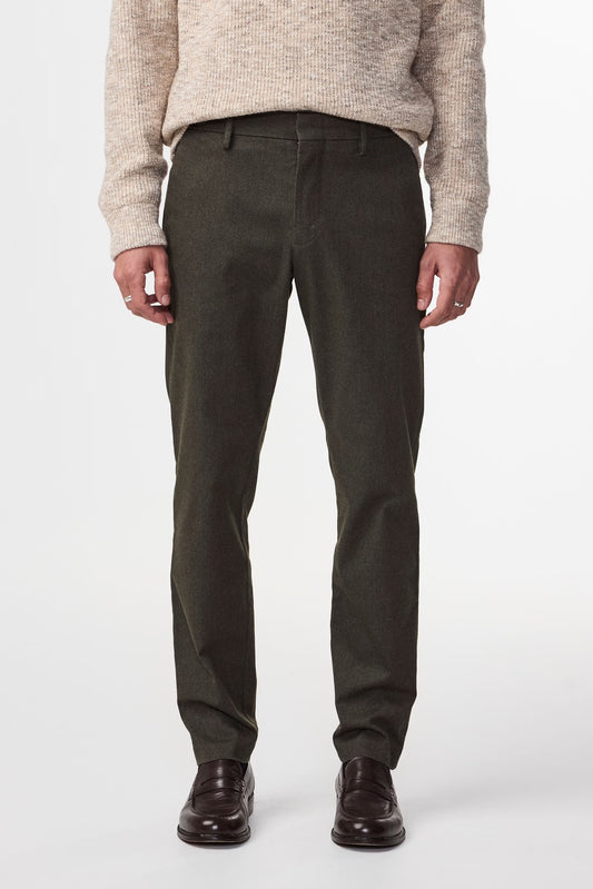 Theo Classic Tailored Slim Fit Chino - Dark Army - DUNE + SALT