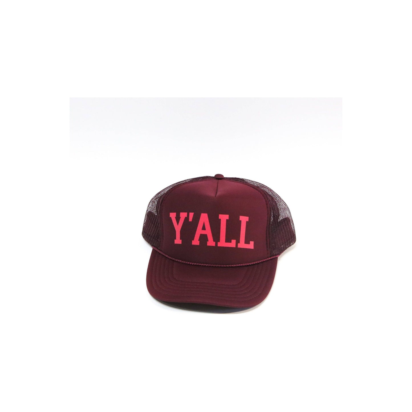 Y’all Trucker Hat - Maroon/Hot Pink - DUNE + SALT