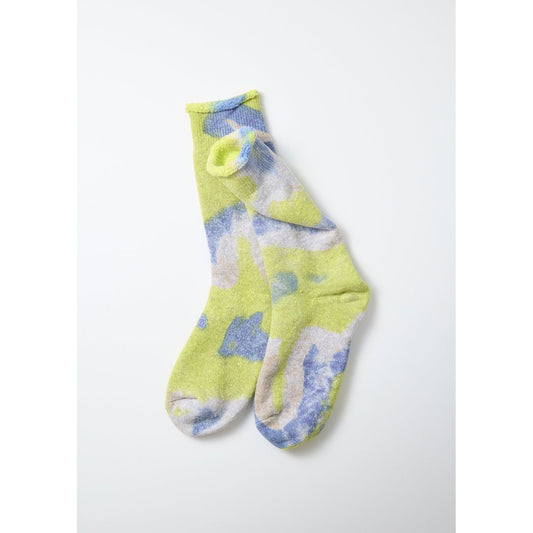 Tie Dye Pile Socks - Lime/Blue - DUNE + SALT