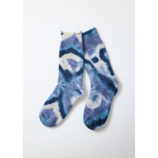 Tie Dye Pile Socks - Indigo Navy - DUNE + SALT