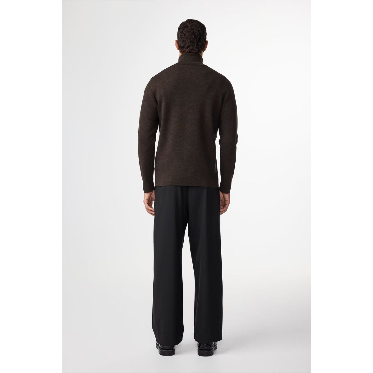 Men's NN07 Harald Wool Blend Sweater in Demitasse color, featuring a classic fit and textured knit fabric.
