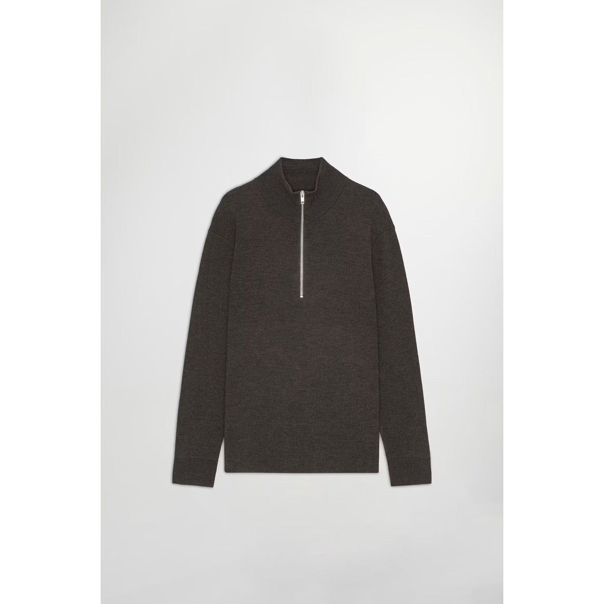 Men's Harald Wool Blend Sweater in Demitasse by NN07, featuring a cozy knit fabric and classic fit in a deep brown color.