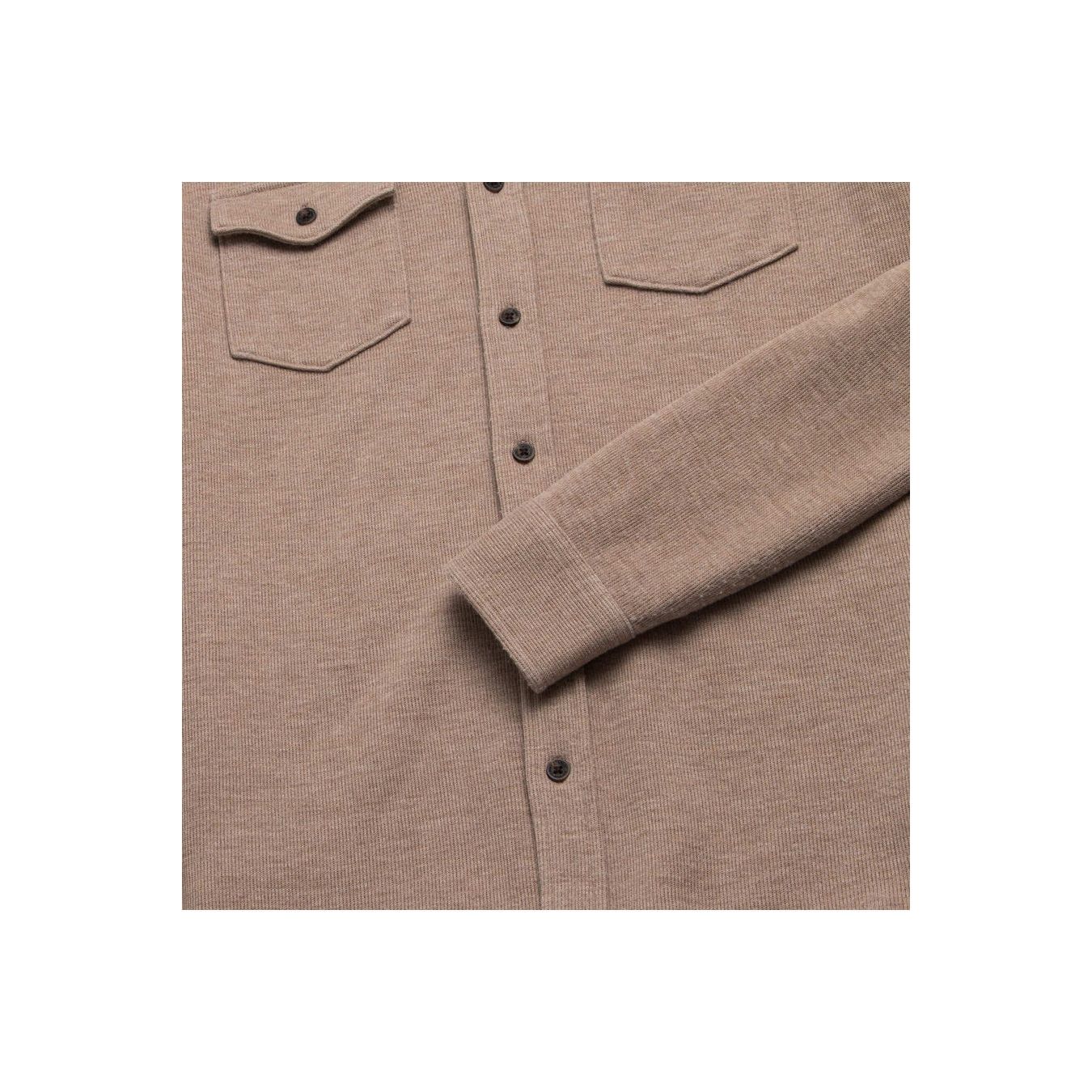 Rex Soft Knit Shirt - Camel Heather - DUNE + SALT