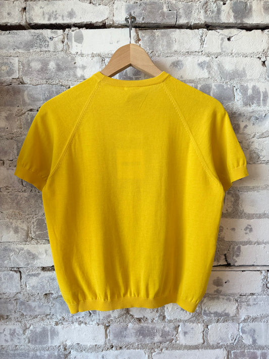 Pure Cotton Crewneck T-Shirt - Yellow - DUNE + SALT