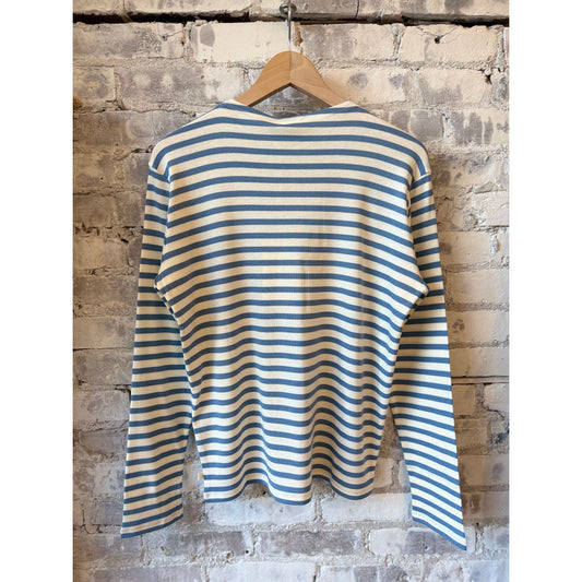 Closed Women's Striped Longsleeve – Stone Blue Dark Gray