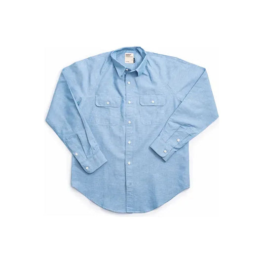 Cotton Hemp Chambray Work Shirt - Trail Blue - DUNE + SALT