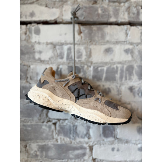 Flower Mountain Yamabushi Man Suede/Nylon Sneaker – Light Grey Dark Gray