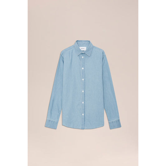 Colby Denim Shirt - Bleach Indigo - DUNE + SALT