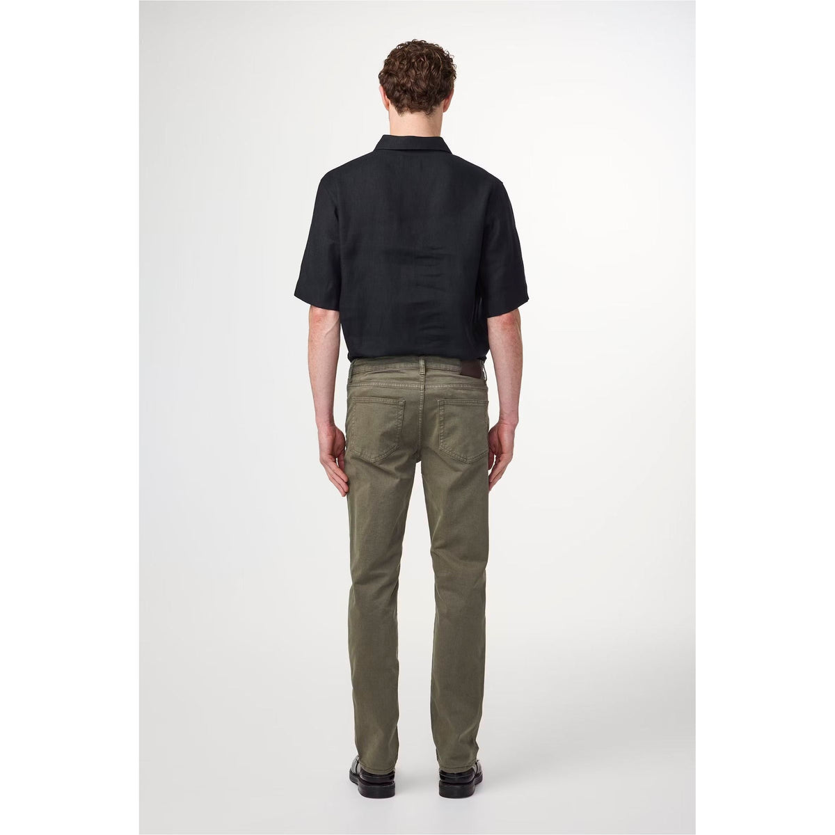 Men's NN07 Tony Classic Slim Fit Pant in Capers shown with front view, detailed fabric texture and tailored fit.