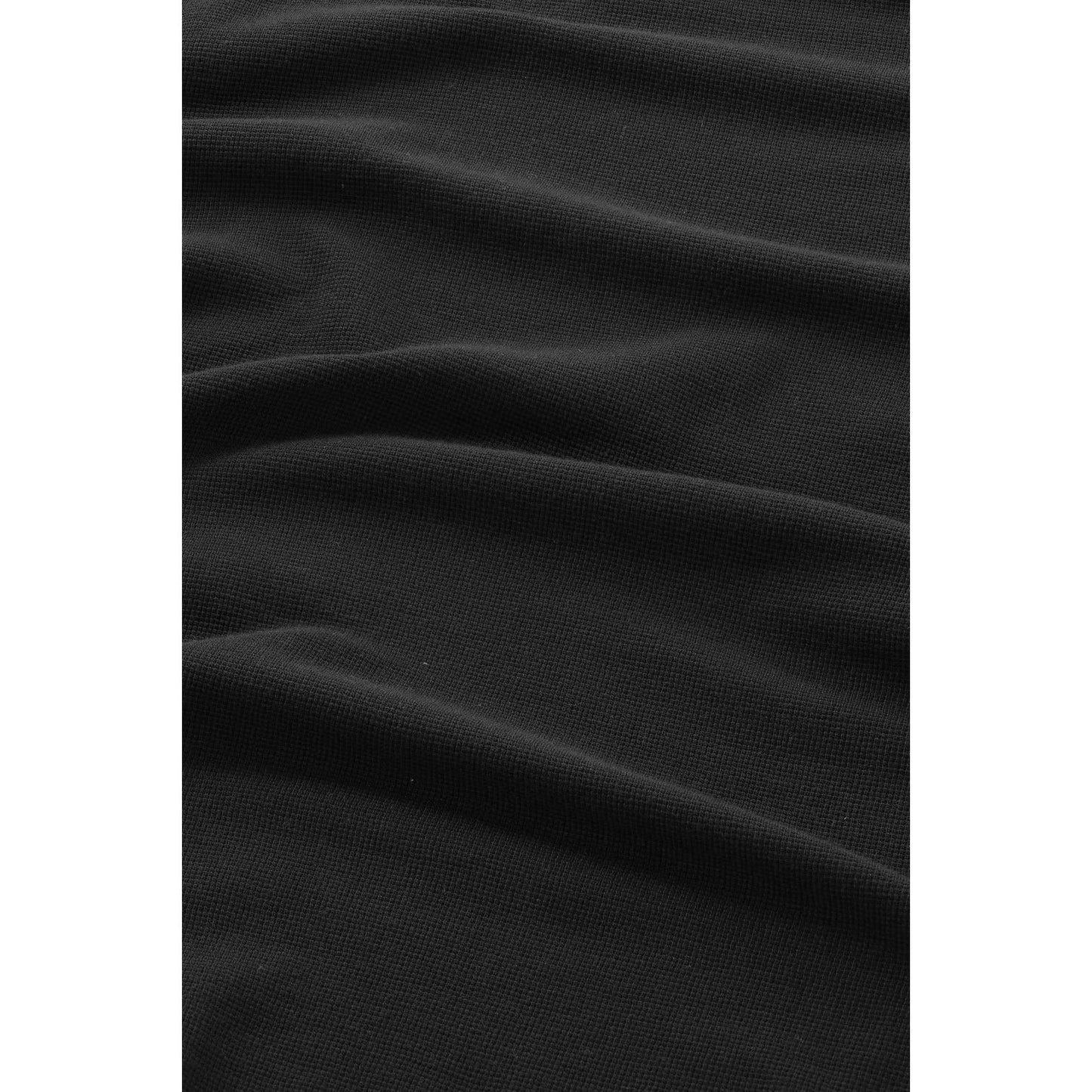 Clive Waffle-Knit SS Tee - Black - DUNE + SALT