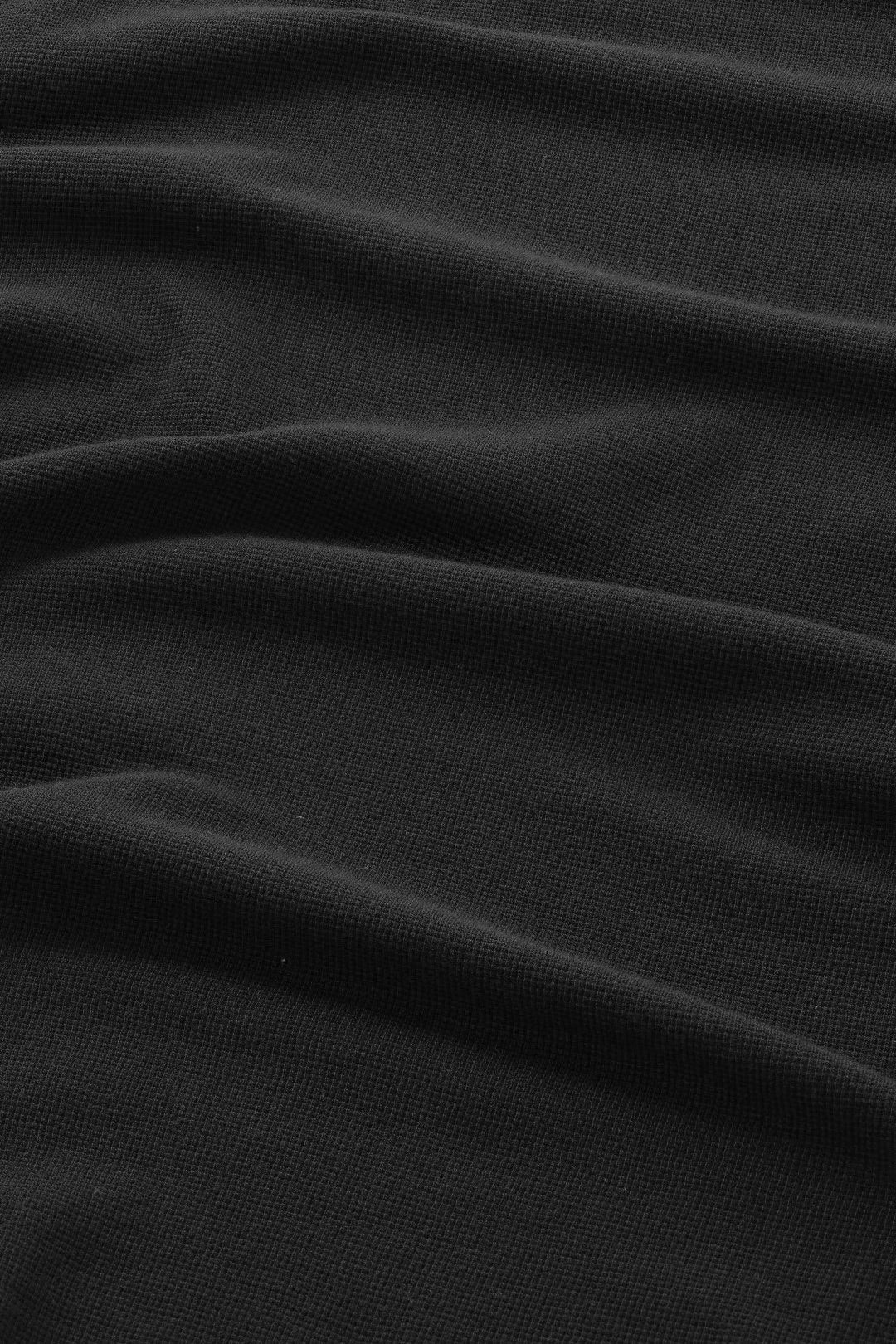 Clive Waffle-Knit SS Tee - Black - DUNE + SALT