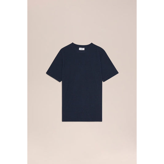 Clive Waffle-Knit SS Tee - Navy Blue - DUNE + SALT