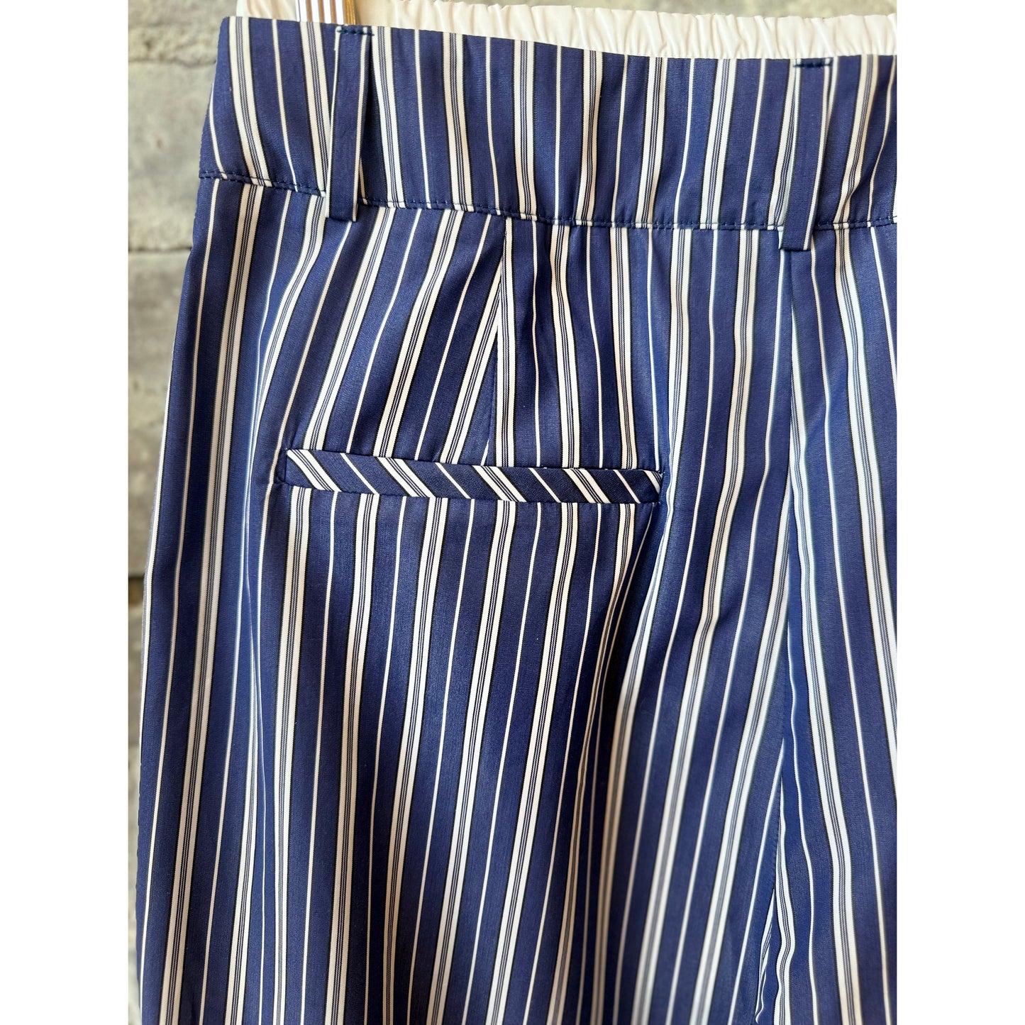 New York Pants - Navy White Stripe - DUNE + SALT