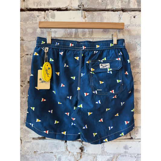 Hartford Men's "Burgee" Nylon Woven Swimshort - Indigo Dark Slate Gray