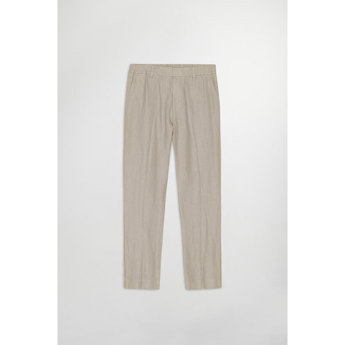 Men's NN07 Billie drawstring linen pant in fog color, featuring a relaxed fit and lightweight fabric, perfect for casual wear.
