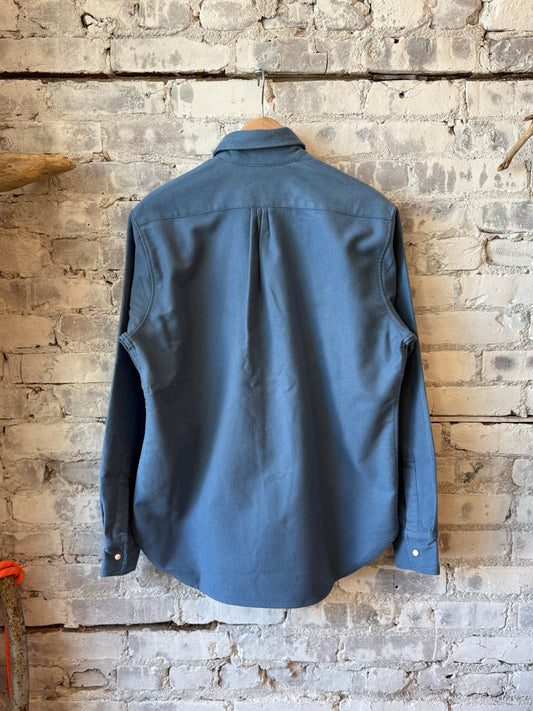 Wythe Moleskin Snap Shirt - River Blue Gray