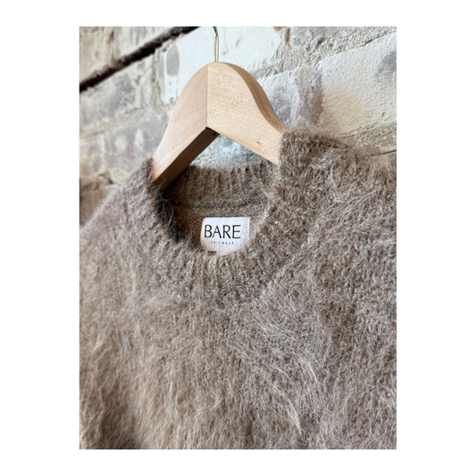 Suri Alpaca Crewneck - Taupe - DUNE + SALT