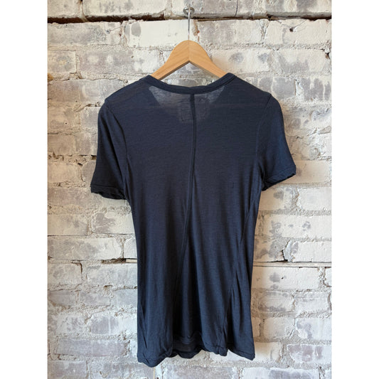 V::Room SS Hi-Soft Jersey 'Narrow Neck' Crew - Dark Navy Dark Slate Gray