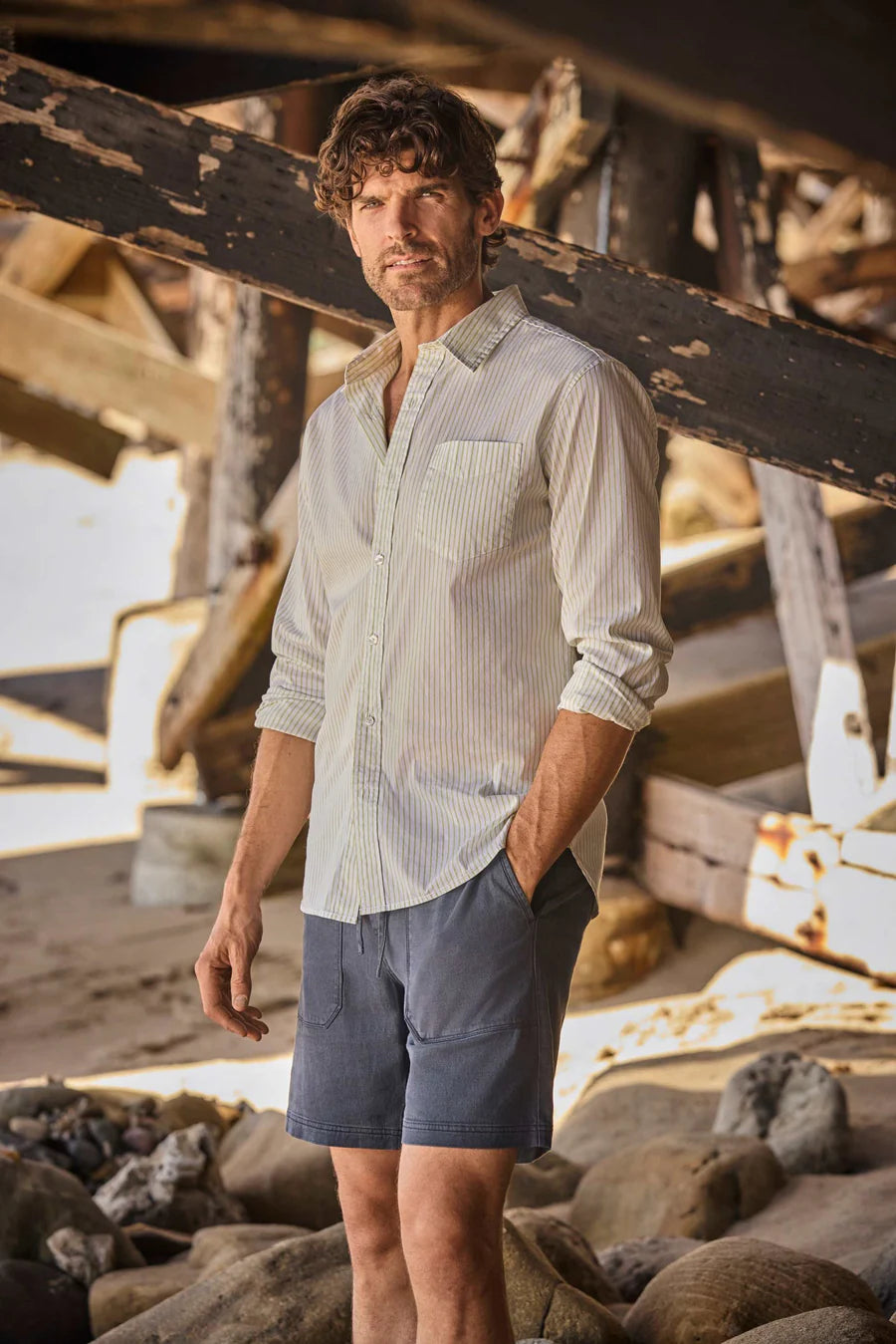 Tyler Washed Utility Short - Navy - DUNE + SALT